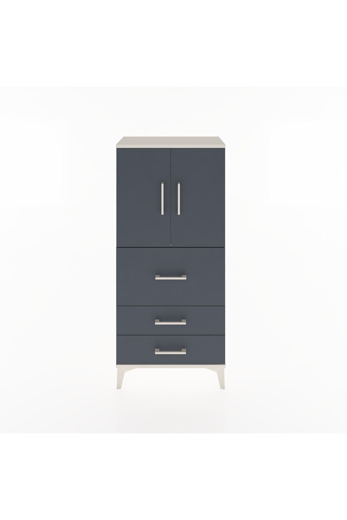 Hyperion Dolap Tek Raflı 3 Çekmeceli 2 Kapaklı 60x44x134 - S50M070V2B
