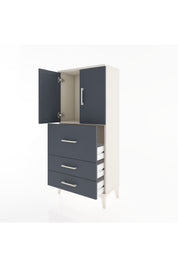 Hyperion Dolap Tek Raflı 3 Çekmeceli 2 Kapaklı 60x44x134 - S50M070V2B