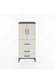 Hyperion Dolap Tek Raflı 3 Çekmeceli 2 Kapaklı 60x44x134 - S50M070V4B