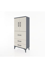 Hyperion Dolap Tek Raflı 3 Çekmeceli 2 Kapaklı 60x44x134 - S50M070V4B