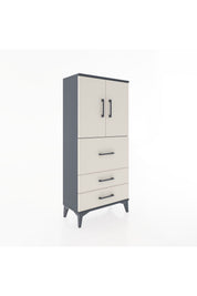 Hyperion Dolap Tek Raflı 3 Çekmeceli 2 Kapaklı 60x44x134 - S50M070V4B