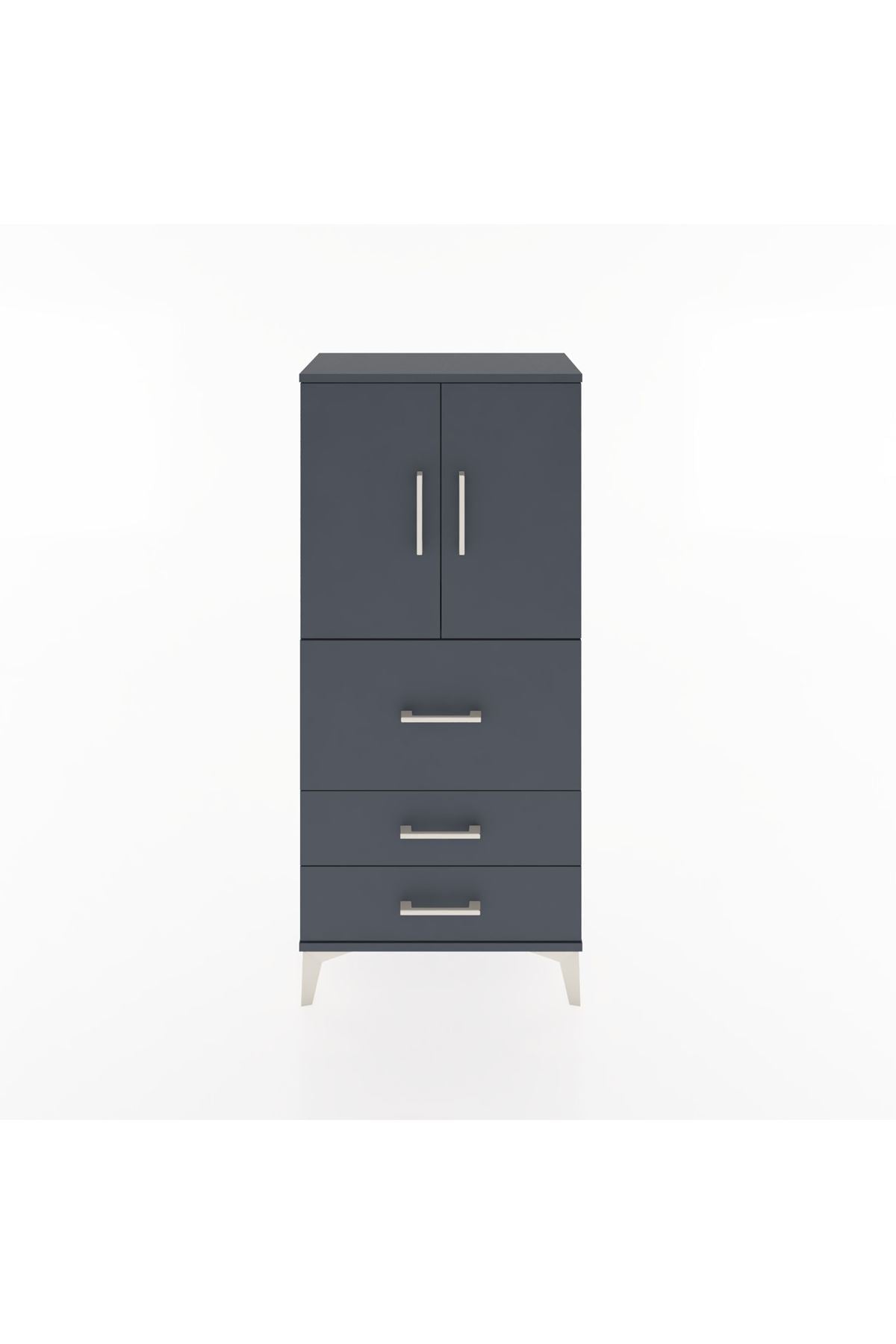 Hyperion Dolap Tek Raflı 3 Çekmeceli 2 Kapaklı 60x44x134 - S50M070V5B