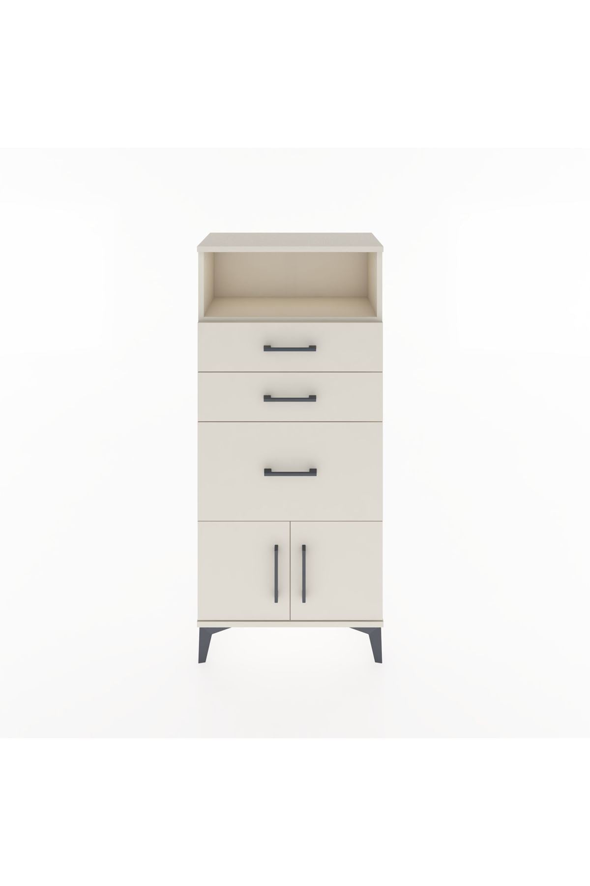 Hyperion Dolap Tek Raflı 3 Çekmeceli 2 Kapaklı 60x44x134 - S50M071V1B