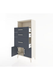 Hyperion Dolap Tek Raflı 3 Çekmeceli 2 Kapaklı 60x44x134 - S50M071V2B