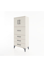 Hyperion Dolap Tek Raflı 4 Çekmeceli 2 Kapaklı 60x44x134 - S50M072V1B