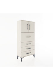 Hyperion Dolap Tek Raflı 4 Çekmeceli 2 Kapaklı 60x44x134 - S50M072V1B