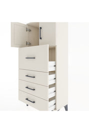 Hyperion Dolap Tek Raflı 4 Çekmeceli 2 Kapaklı 60x44x134 - S50M072V1B