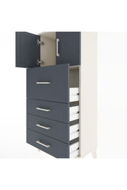Hyperion Dolap Tek Raflı 4 Çekmeceli 2 Kapaklı 60x44x134 - S50M072V2B