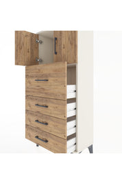 Hyperion Dolap Tek Raflı 4 Çekmeceli 2 Kapaklı 60x44x134 - S50M072V3B