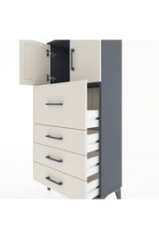 Hyperion Dolap Tek Raflı 4 Çekmeceli 2 Kapaklı 60x44x134 - S50M072V4B