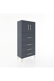 Hyperion Dolap Tek Raflı 4 Çekmeceli 2 Kapaklı 60x44x134 - S50M072V5B