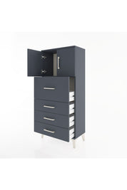 Hyperion Dolap Tek Raflı 4 Çekmeceli 2 Kapaklı 60x44x134 - S50M072V5B