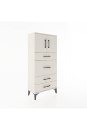 Hyperion Dolap Tek Raflı 4 Çekmeceli 2 Kapaklı 60x44x134 - S50M073V1B