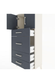 Hyperion Dolap Tek Raflı 4 Çekmeceli 2 Kapaklı 60x44x134 - S50M073V2B
