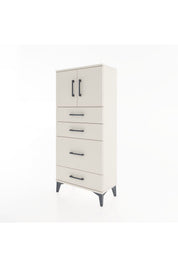 Hyperion Dolap Tek Raflı 4 Çekmeceli 2 Kapaklı 60x44x134 - S50M074V1B