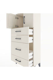 Hyperion Dolap Tek Raflı 4 Çekmeceli 2 Kapaklı 60x44x134 - S50M074V1B