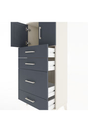 Hyperion Dolap Tek Raflı 4 Çekmeceli 2 Kapaklı 60x44x134 - S50M074V2B