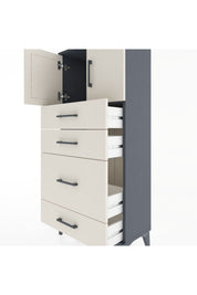Hyperion Dolap Tek Raflı 4 Çekmeceli 2 Kapaklı 60x44x134 - S50M074V4B