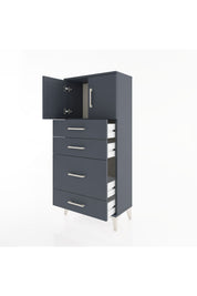 Hyperion Dolap Tek Raflı 4 Çekmeceli 2 Kapaklı 60x44x134 - S50M074V5B