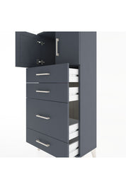 Hyperion Dolap Tek Raflı 4 Çekmeceli 2 Kapaklı 60x44x134 - S50M074V5B