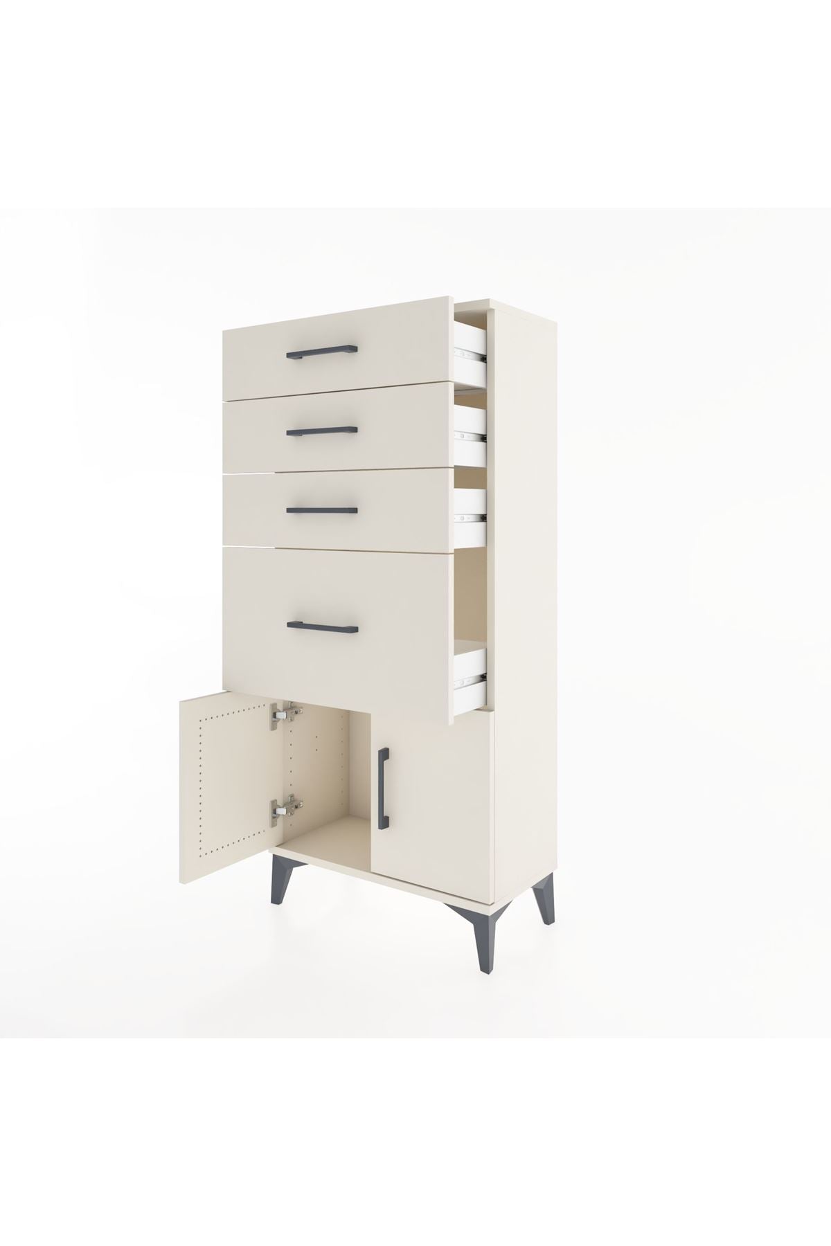 Hyperion Dolap 4 Çekmeceli 2 Kapaklı 60x44x134 Aytaşı-Aytaşı