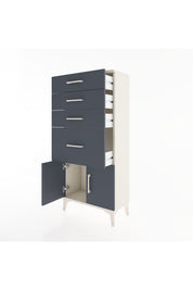 Hyperion Dolap 4 Çekmeceli 2 Kapaklı 60x44x134 Aytaşı-Antrasit