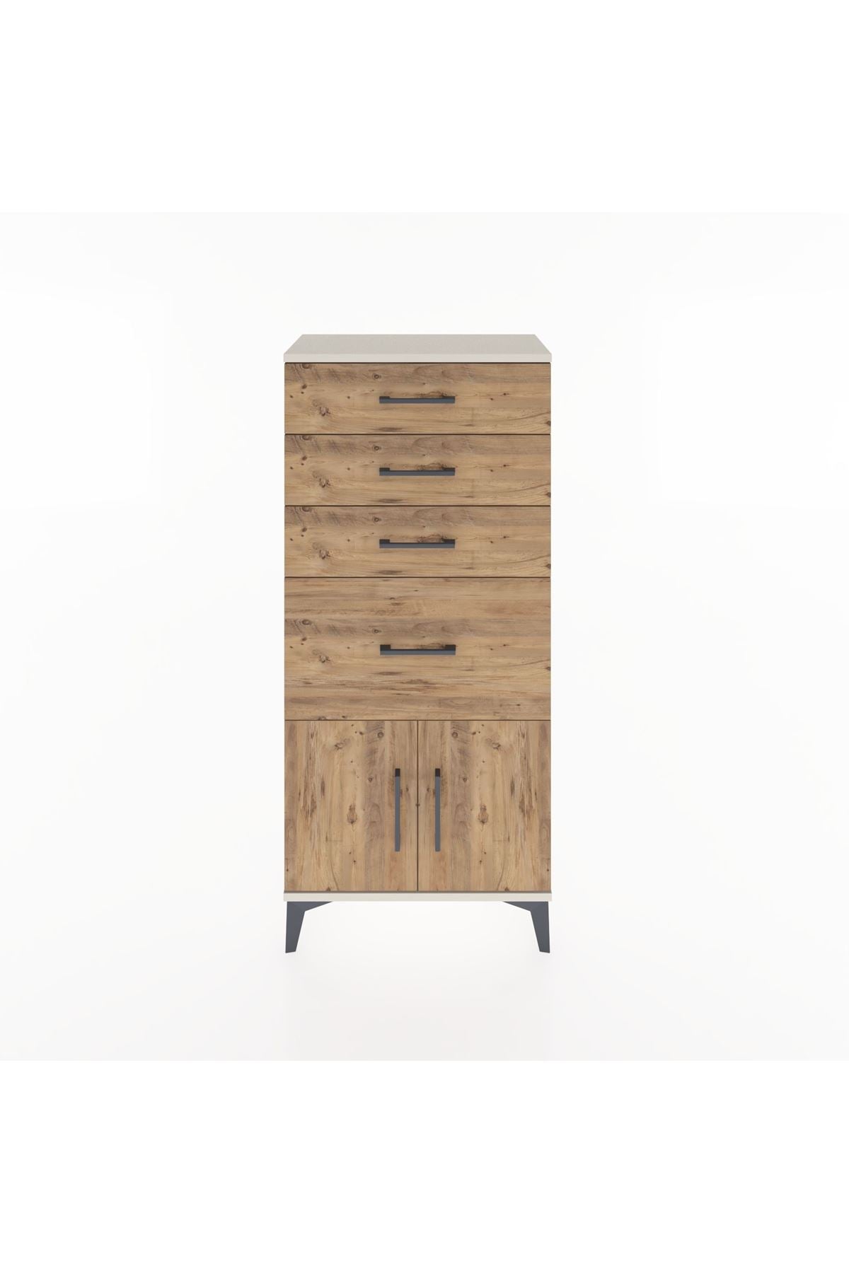 Hyperion Dolap 4 Çekmeceli 2 Kapaklı 60x44x134 Aytaşı-Çam