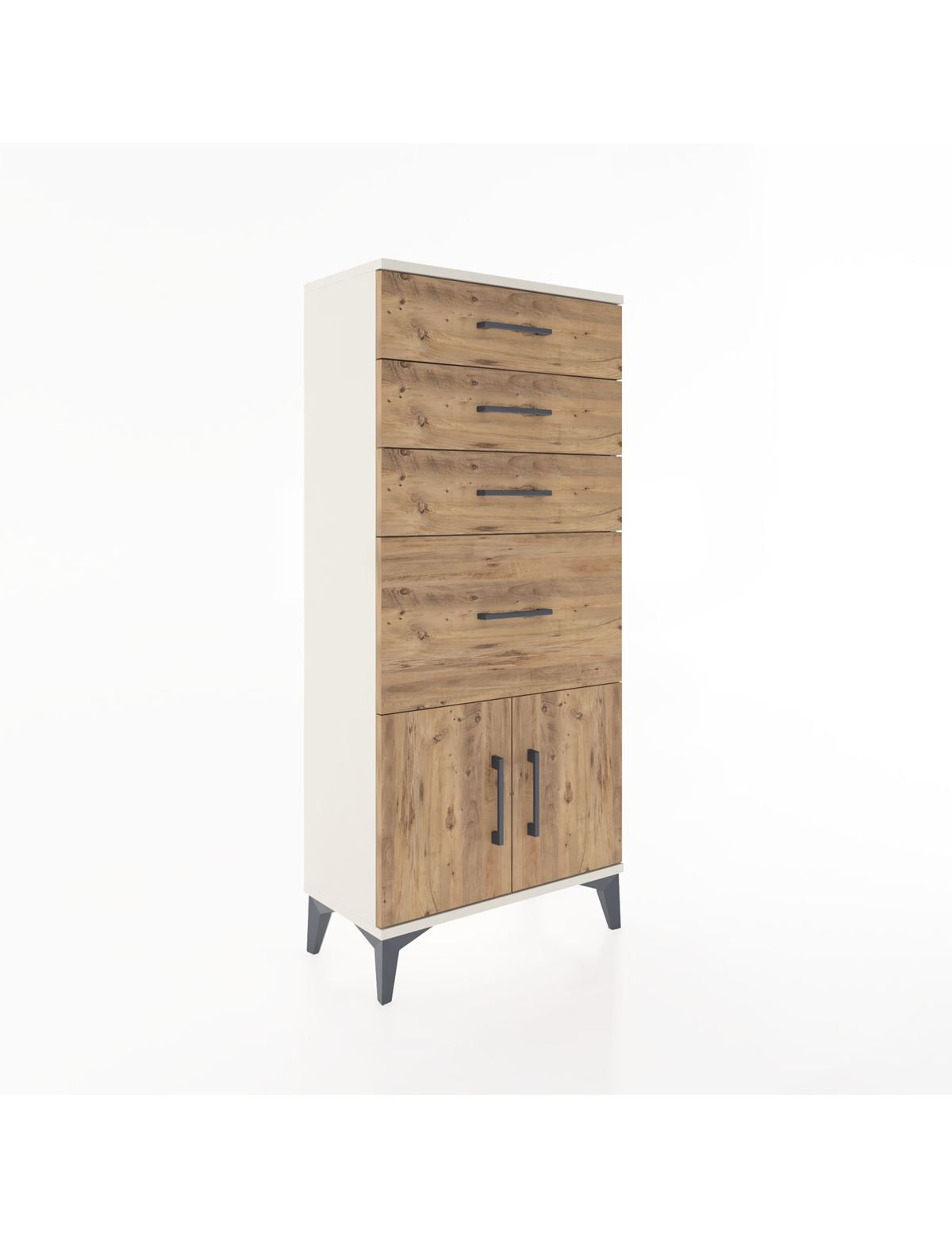 Hyperion Dolap 4 Çekmeceli 2 Kapaklı 60x44x134 Aytaşı-Çam