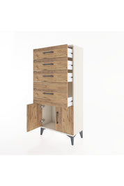 Hyperion Dolap 4 Çekmeceli 2 Kapaklı 60x44x134 Aytaşı-Çam