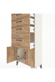 Hyperion Dolap 4 Çekmeceli 2 Kapaklı 60x44x134 Aytaşı-Çam