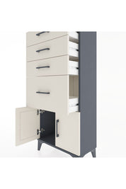 Hyperion Dolap 4 Çekmeceli 2 Kapaklı 60x44x134 Antrasit-Aytaşı