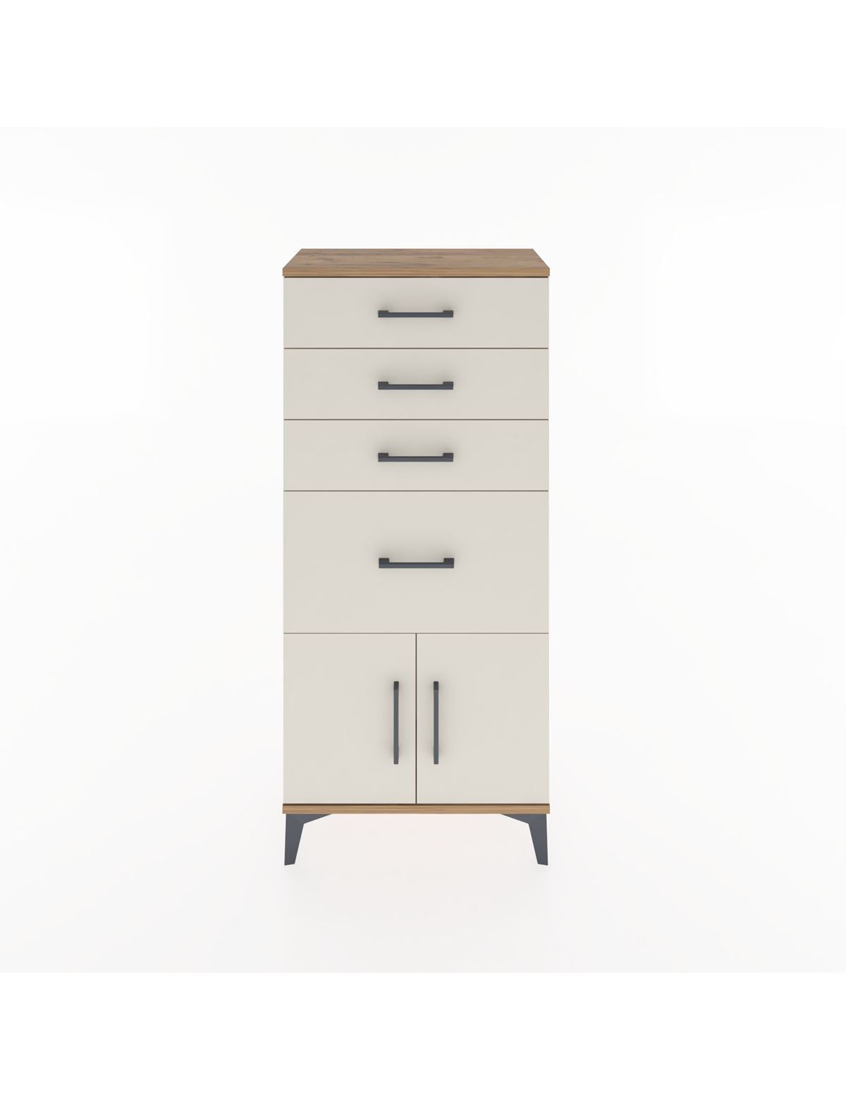 Hyperion Dolap 4 Çekmeceli 2 Kapaklı 60x44x134 Çam-Aytaşı