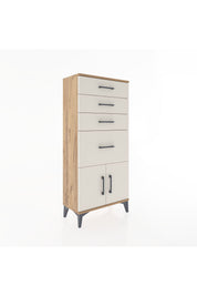 Hyperion Dolap 4 Çekmeceli 2 Kapaklı 60x44x134 Çam-Aytaşı