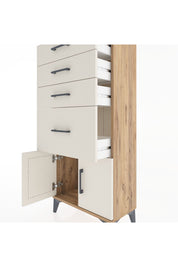 Hyperion Dolap 4 Çekmeceli 2 Kapaklı 60x44x134 Çam-Aytaşı