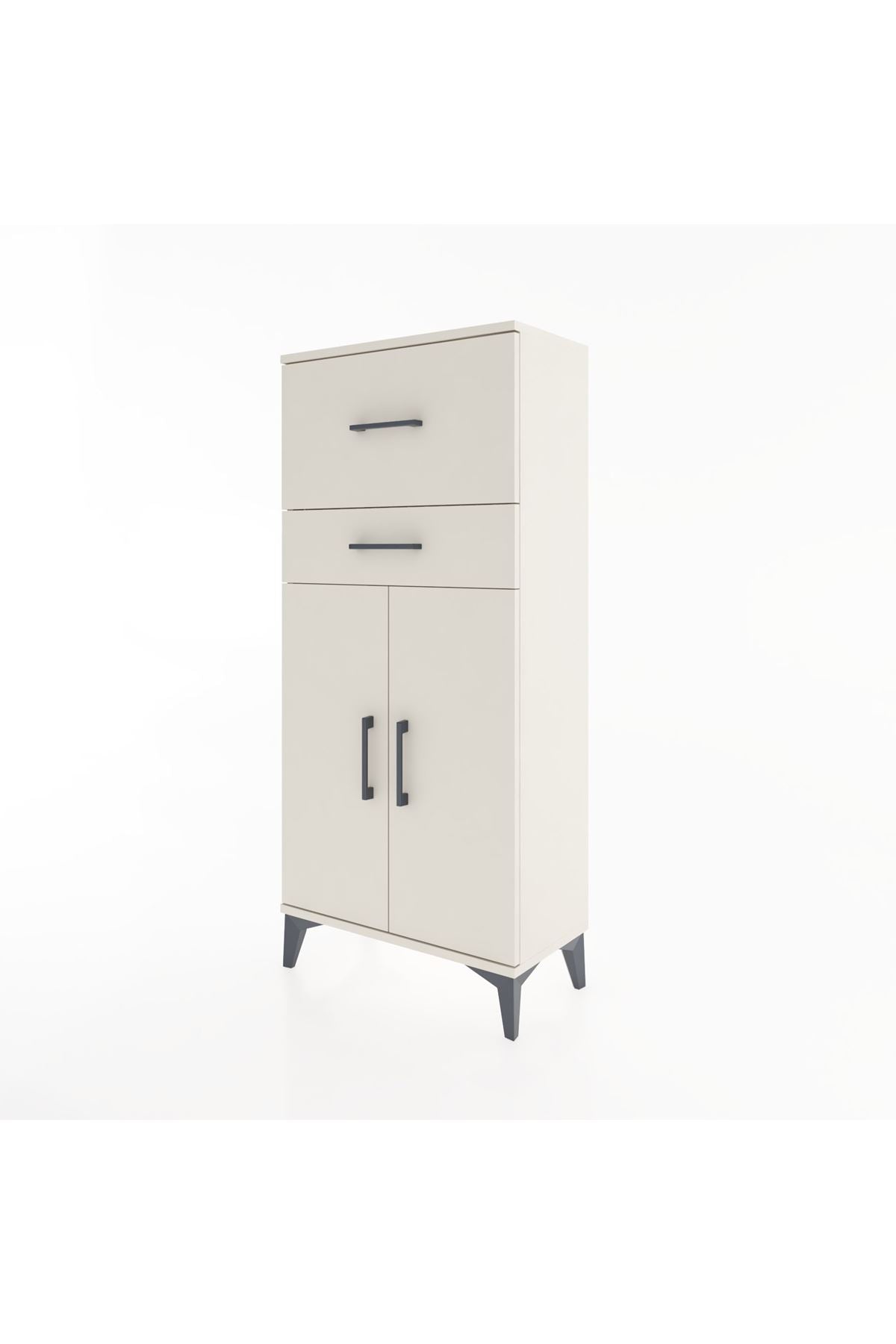 Hyperion Dolap Tek Raflı 2 Çekmeceli 2 Kapaklı 60x44x134 - S50M076V1B