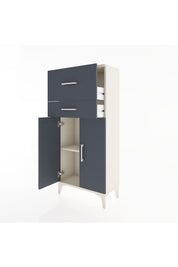 Hyperion Dolap Tek Raflı 2 Çekmeceli 2 Kapaklı 60x44x134 - S50M076V2B