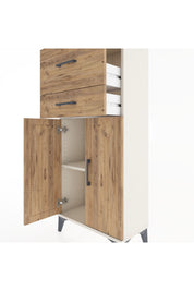 Hyperion Dolap Tek Raflı 2 Çekmeceli 2 Kapaklı 60x44x134 - S50M076V3B