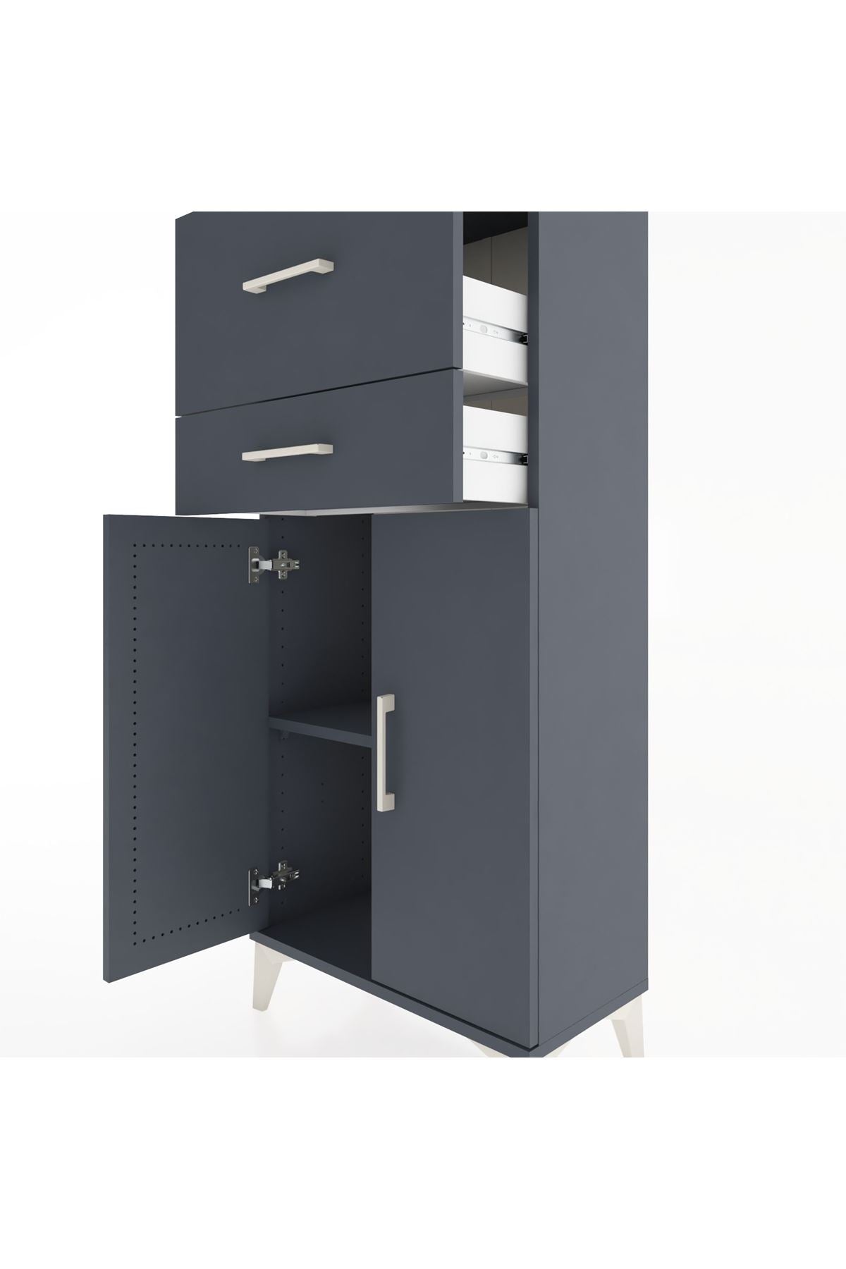 Hyperion Dolap Tek Raflı 2 Çekmeceli 2 Kapaklı 60x44x134 - S50M076V5B