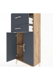 Hyperion Dolap Tek Raflı 2 Çekmeceli 2 Kapaklı 60x44x134 - S50M076V8B