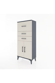 Hyperion Dolap Tek Raflı 3 Çekmeceli 2 Kapaklı 60x44x134 - S50M077V4B