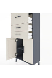 Hyperion Dolap Tek Raflı 3 Çekmeceli 2 Kapaklı 60x44x134 - S50M077V4B