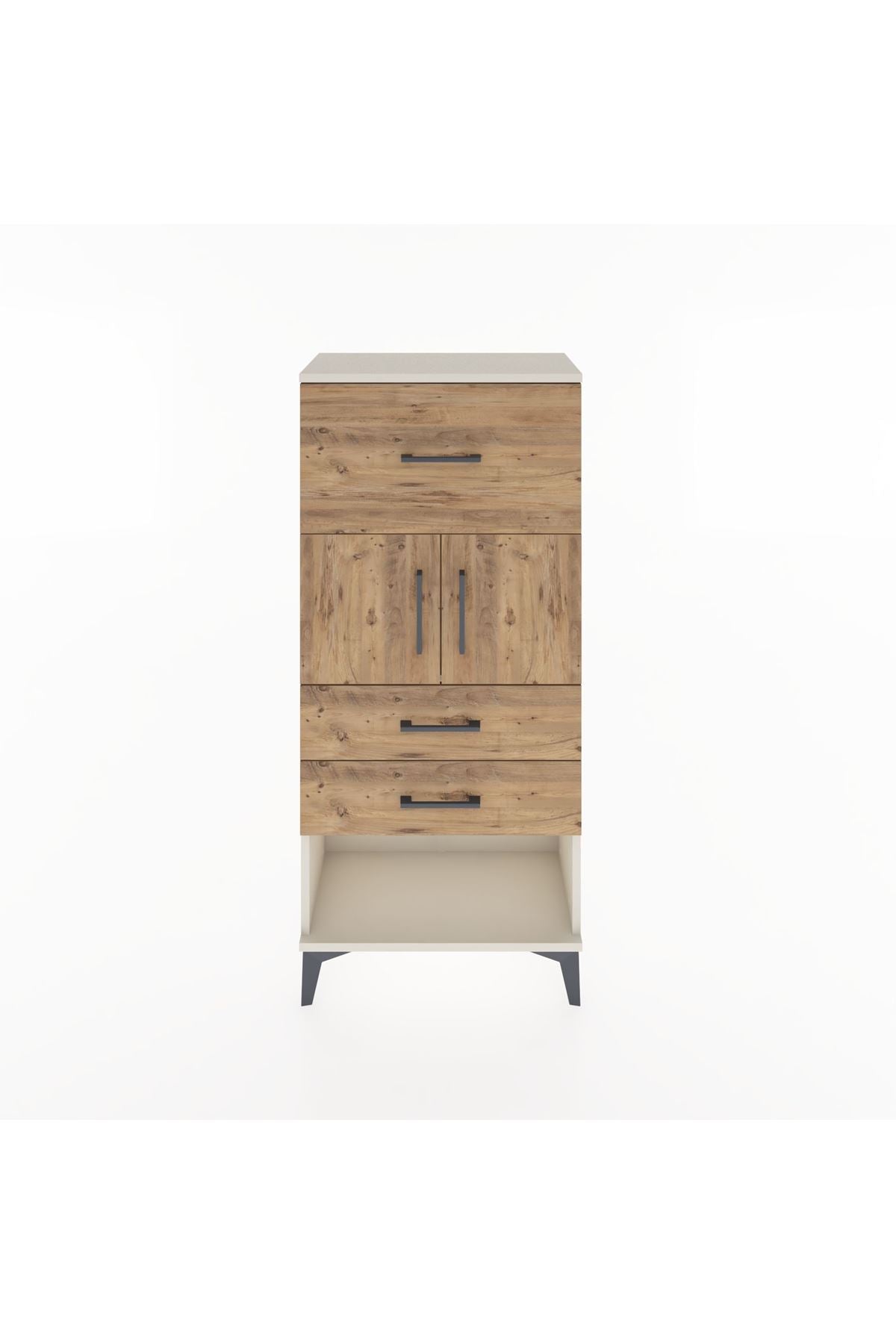 Hyperion Dolap 2 Raflı 3 Çekmeceli 2 Kapaklı 60x44x134 Aytaşı-Çam