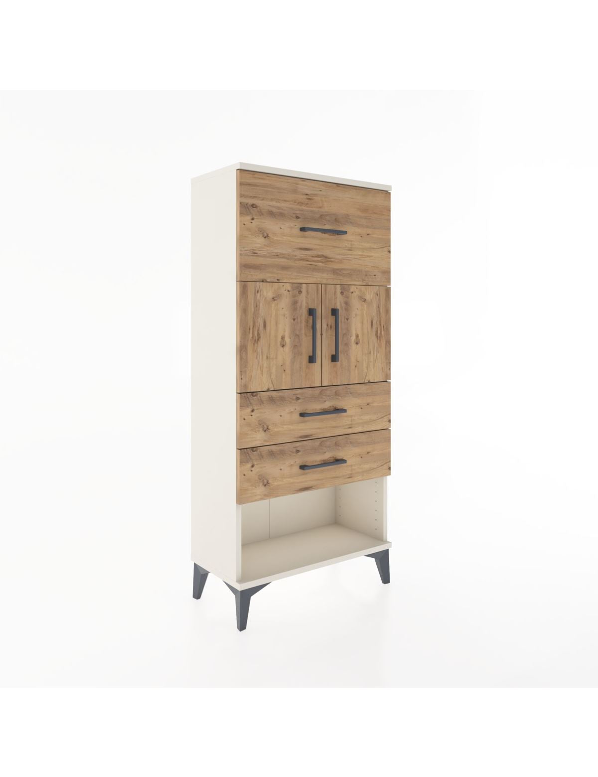 Hyperion Dolap 2 Raflı 3 Çekmeceli 2 Kapaklı 60x44x134 Aytaşı-Çam