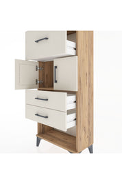 Hyperion Dolap 2 Raflı 3 Çekmeceli 2 Kapaklı 60x44x134 Çam-Aytaşı