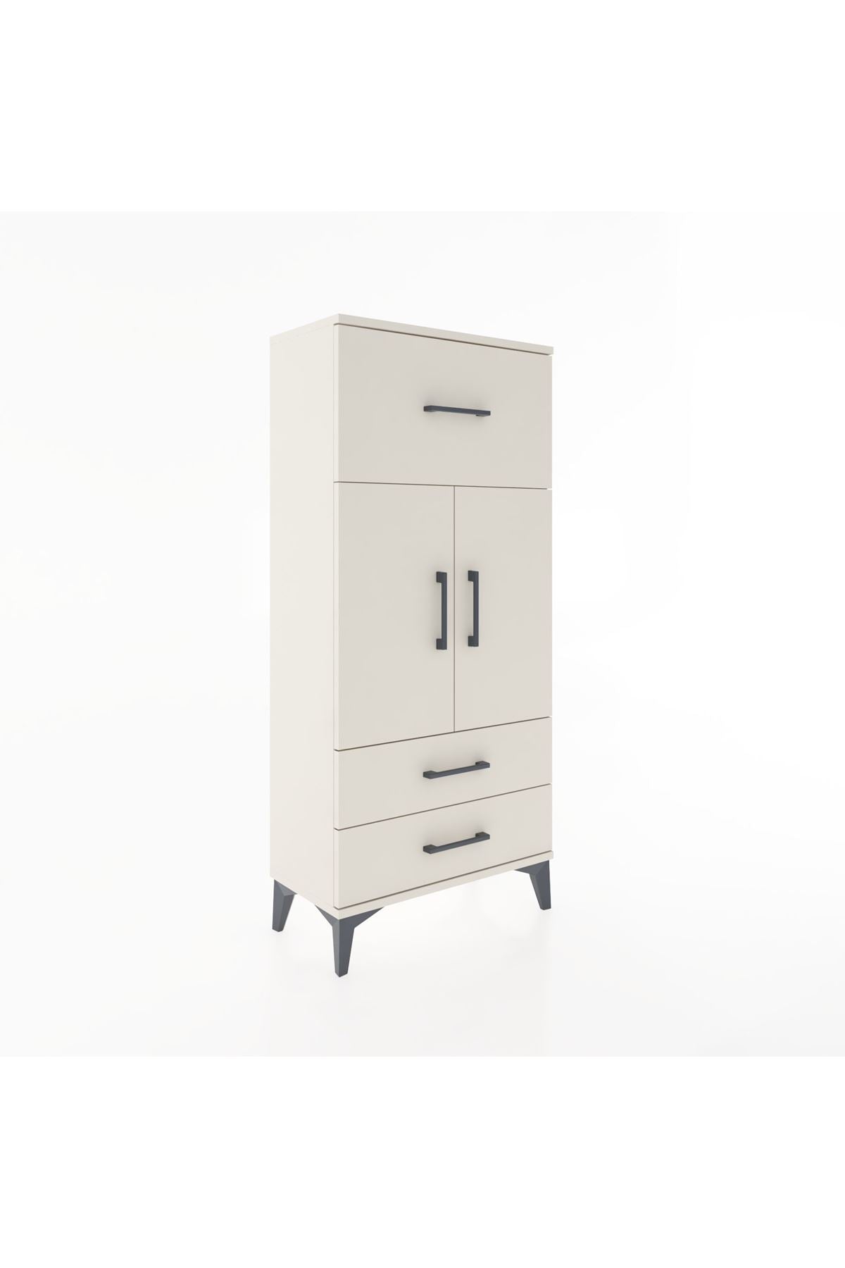 Hyperion Dolap 2 Raflı 3 Çekmeceli 2 Kapaklı 60x44x134 Aytaşı-Aytaşı