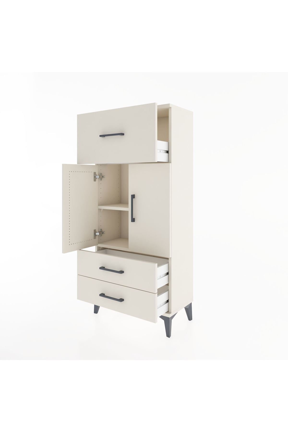 Hyperion Dolap 2 Raflı 3 Çekmeceli 2 Kapaklı 60x44x134 Aytaşı-Aytaşı