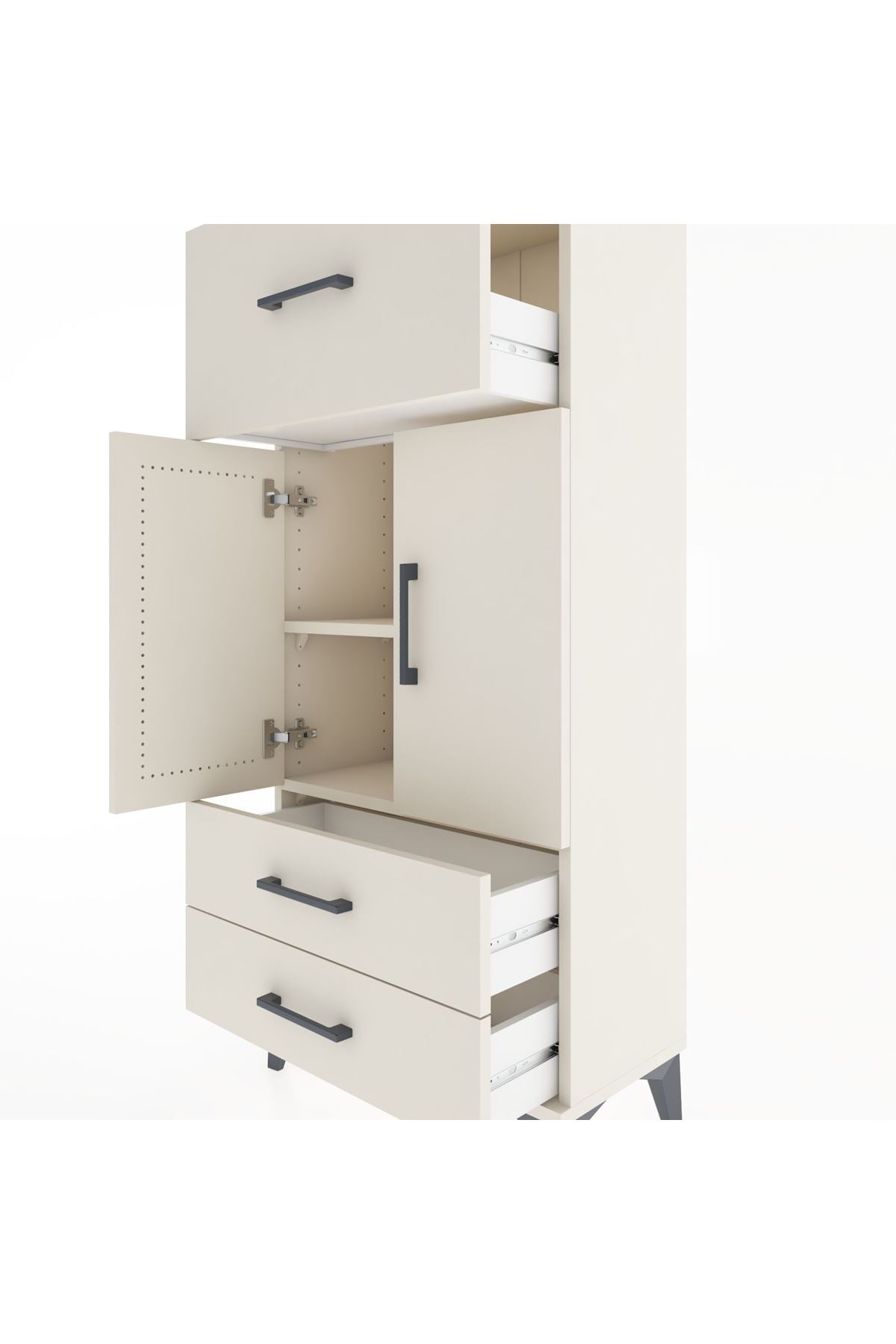 Hyperion Dolap 2 Raflı 3 Çekmeceli 2 Kapaklı 60x44x134 Aytaşı-Aytaşı