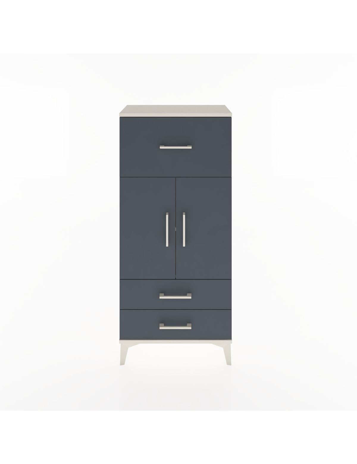 Hyperion Dolap 2 Raflı 3 Çekmeceli 2 Kapaklı 60x44x134 Aytaşı-Antrasit