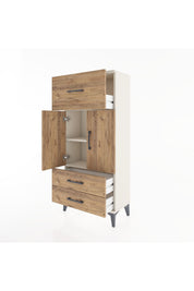 Hyperion Dolap 2 Raflı 3 Çekmeceli 2 Kapaklı 60x44x134 Aytaşı-Çam