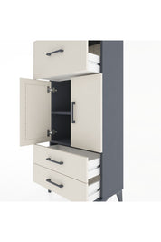 Hyperion Dolap 2 Raflı 3 Çekmeceli 2 Kapaklı 60x44x134 Antrasit-Aytaşı